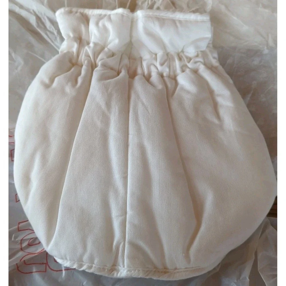 New Vintage Yves Delorme Olivier Desforges Elvire White Purse Round‎